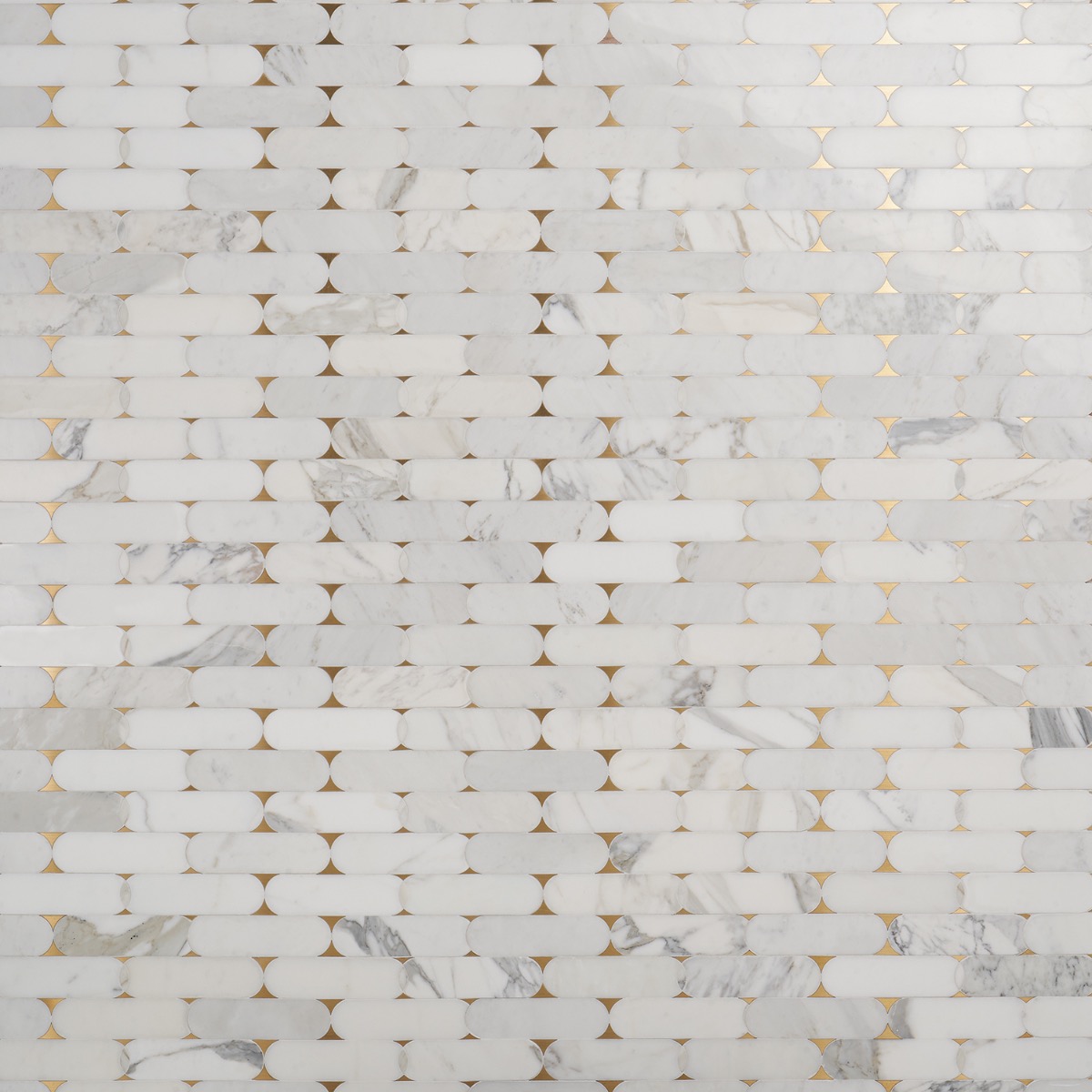 Alanis Calacatta Brass Polished Marble + Brass
