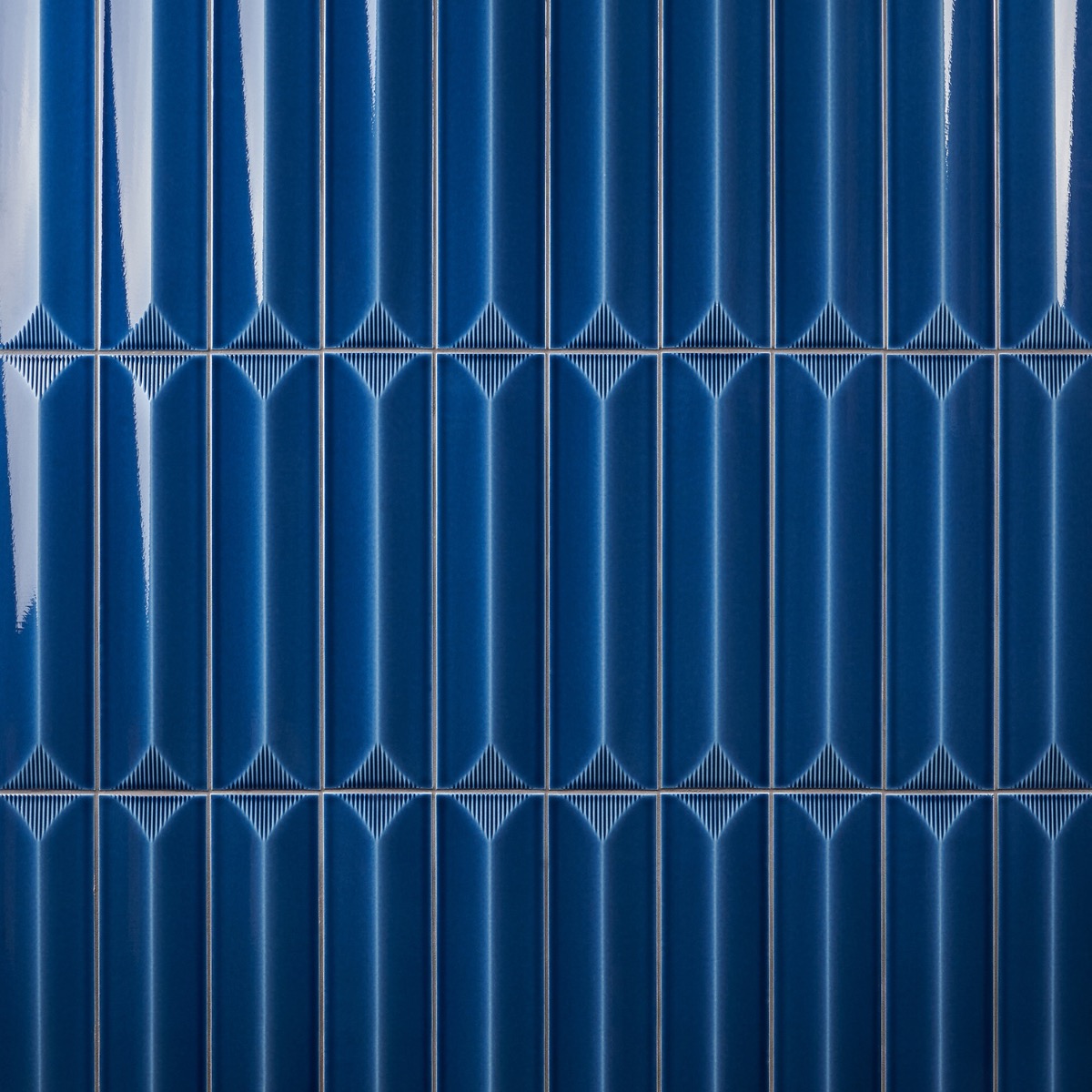 Retouch Inflex Nautical Blue 4.5x18 3D Crackled Glossy Ceramic Tile