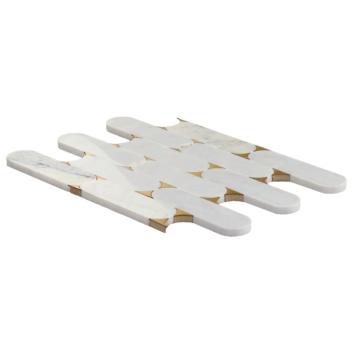 Alanis Calacatta Brass Polished Marble + Brass