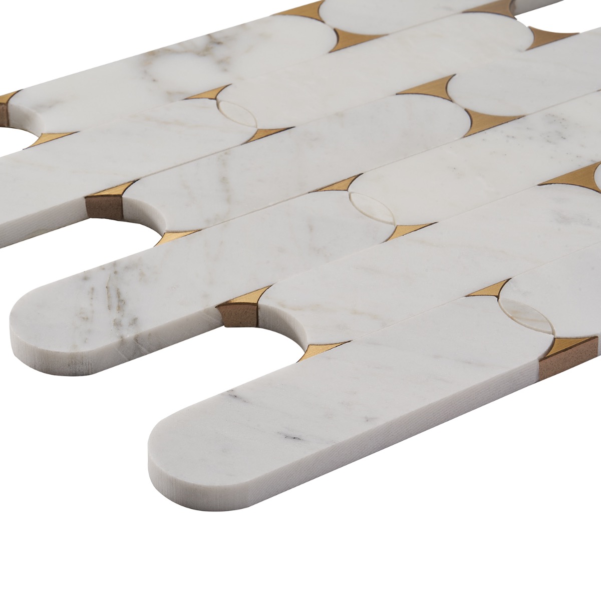 Alanis Calacatta Brass Polished Marble + Brass