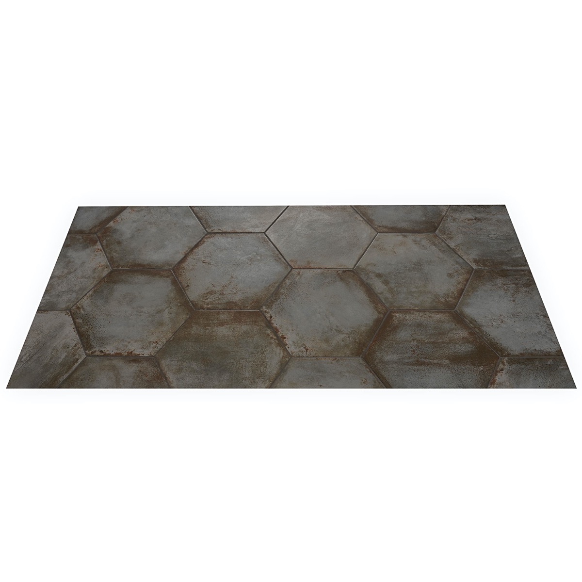 Angela Harris San Francisco Graphite 20" Hexagon Matte Porcelain
