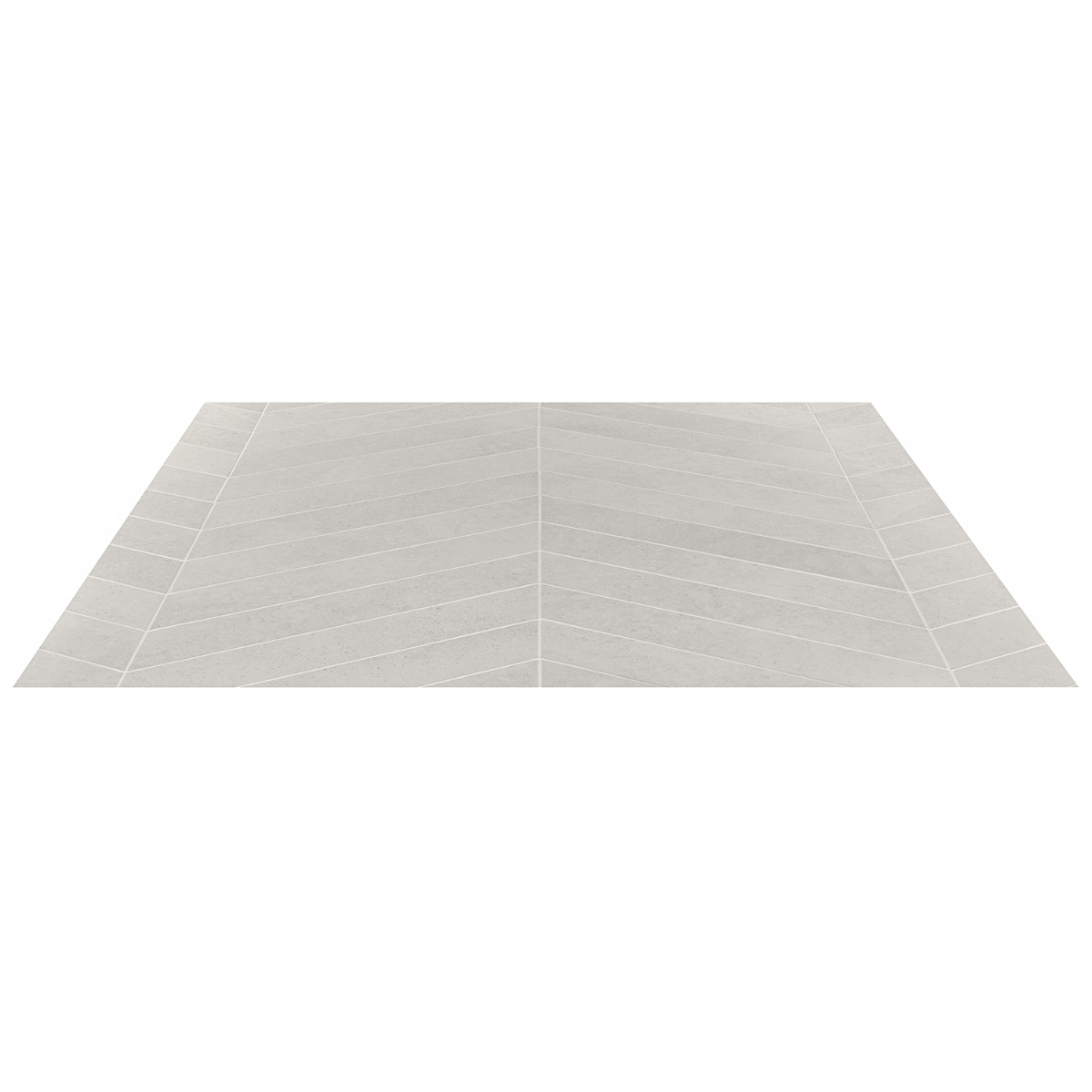 Ages Perla White 4x21 Chevron Limestone Look Matte Porcelain Tile