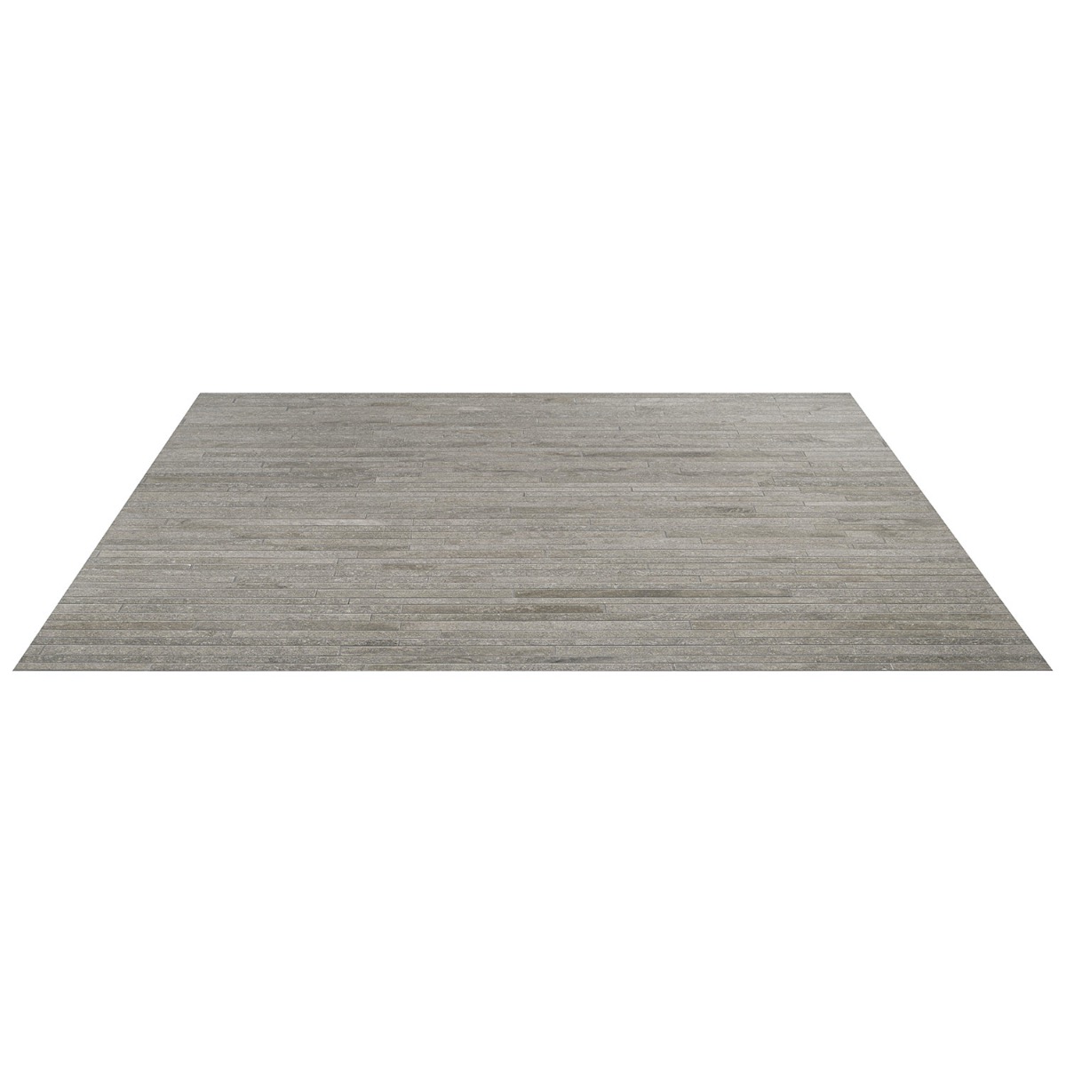 Olympic Gray Thin Strip Mosaic Matte Porcelain