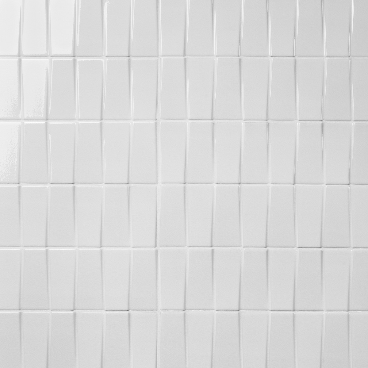 Retouch Steps White 4.5x18 3D Crackled Glossy Ceramic Tile 