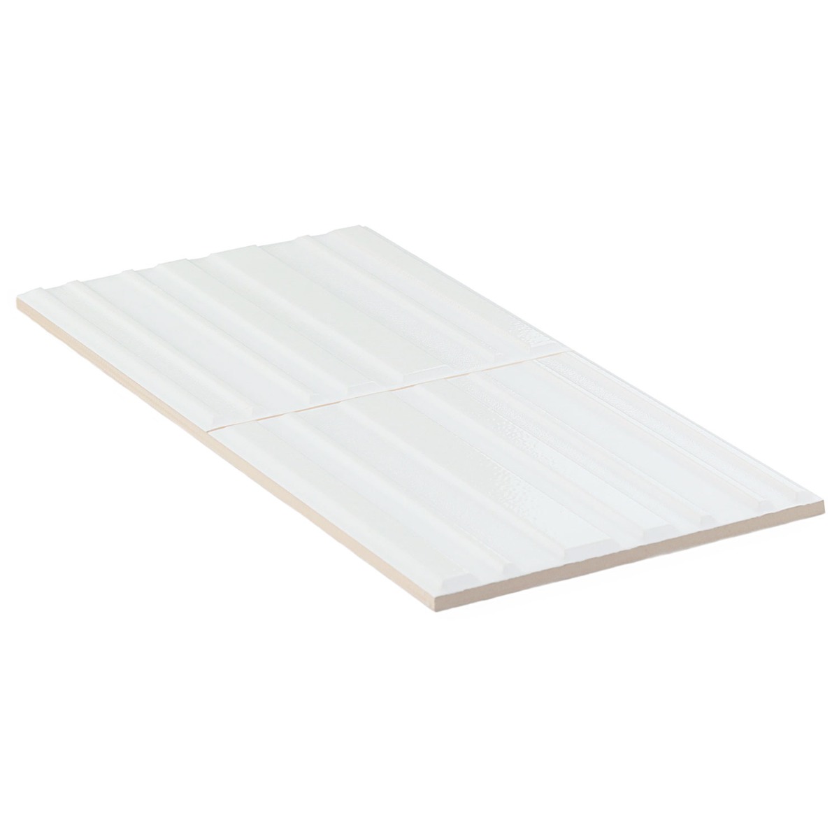 Ras White 8x16 3D Glossy and Matte Mixed Finish Ceramic Tile