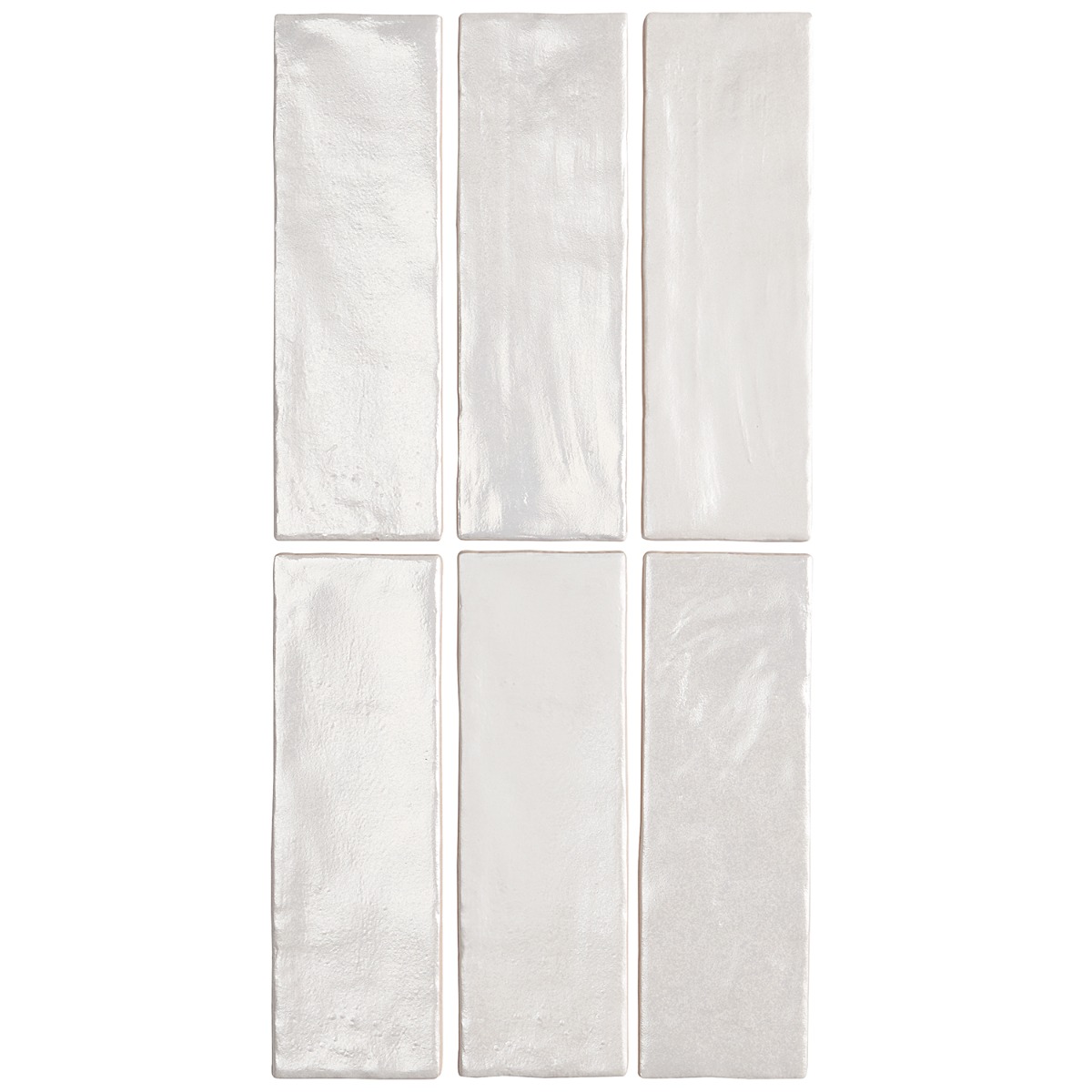 Myorka White 2x8 Mixed Finish Ceramic