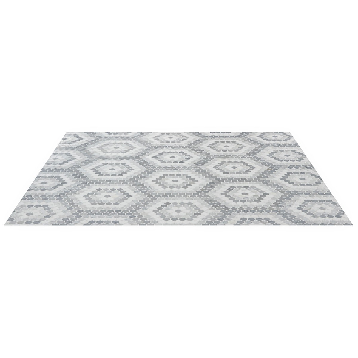 Helios Honeycomb Gray & White Polished Marble