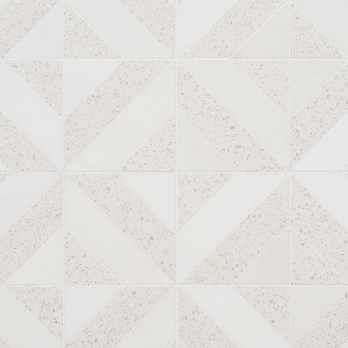 Minna Diagonals Bianca Salt - Tibet White & Terrazzo 