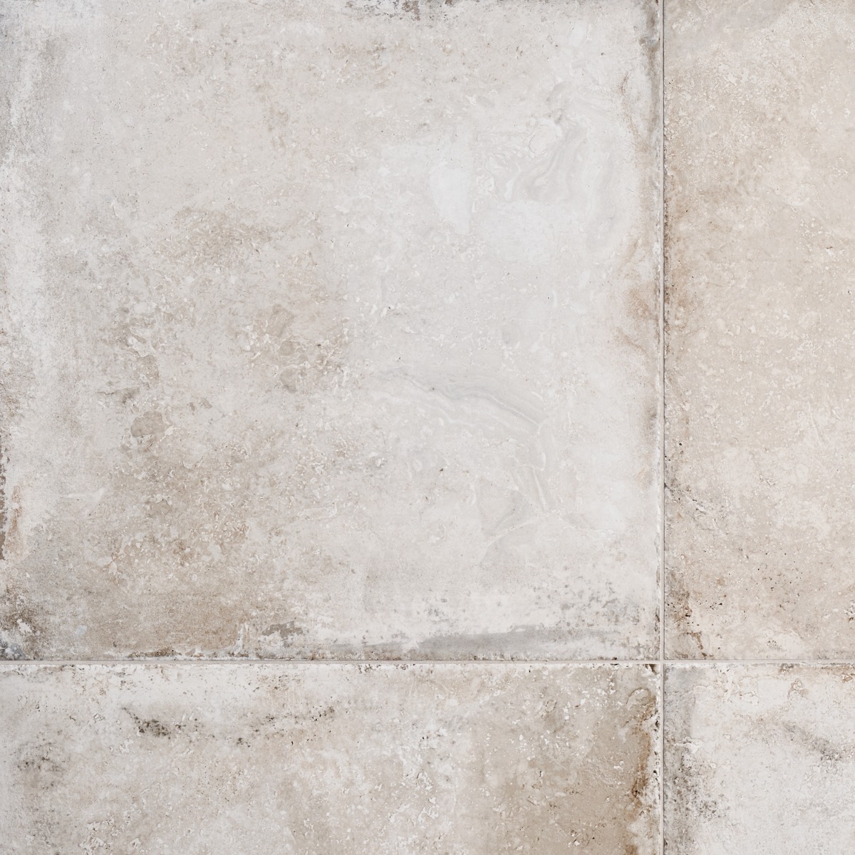 Caruso Efeso Gray 24x24 Travertine Look Matte Porcelain Tile