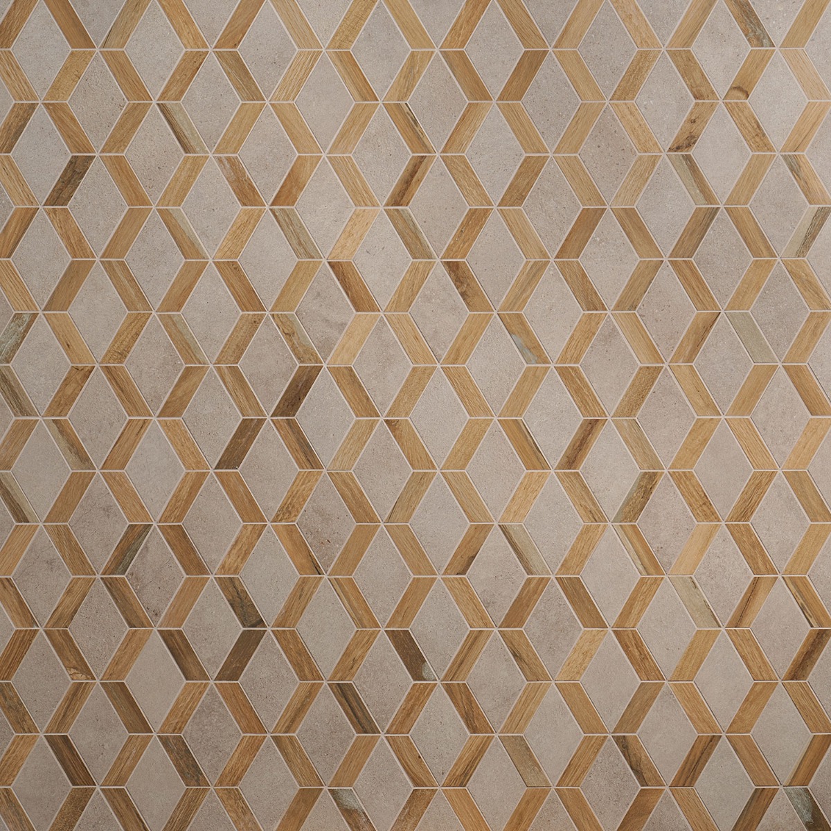 Finity Diamond Birch Matte Porcelain Wood Look Mosaic Tile