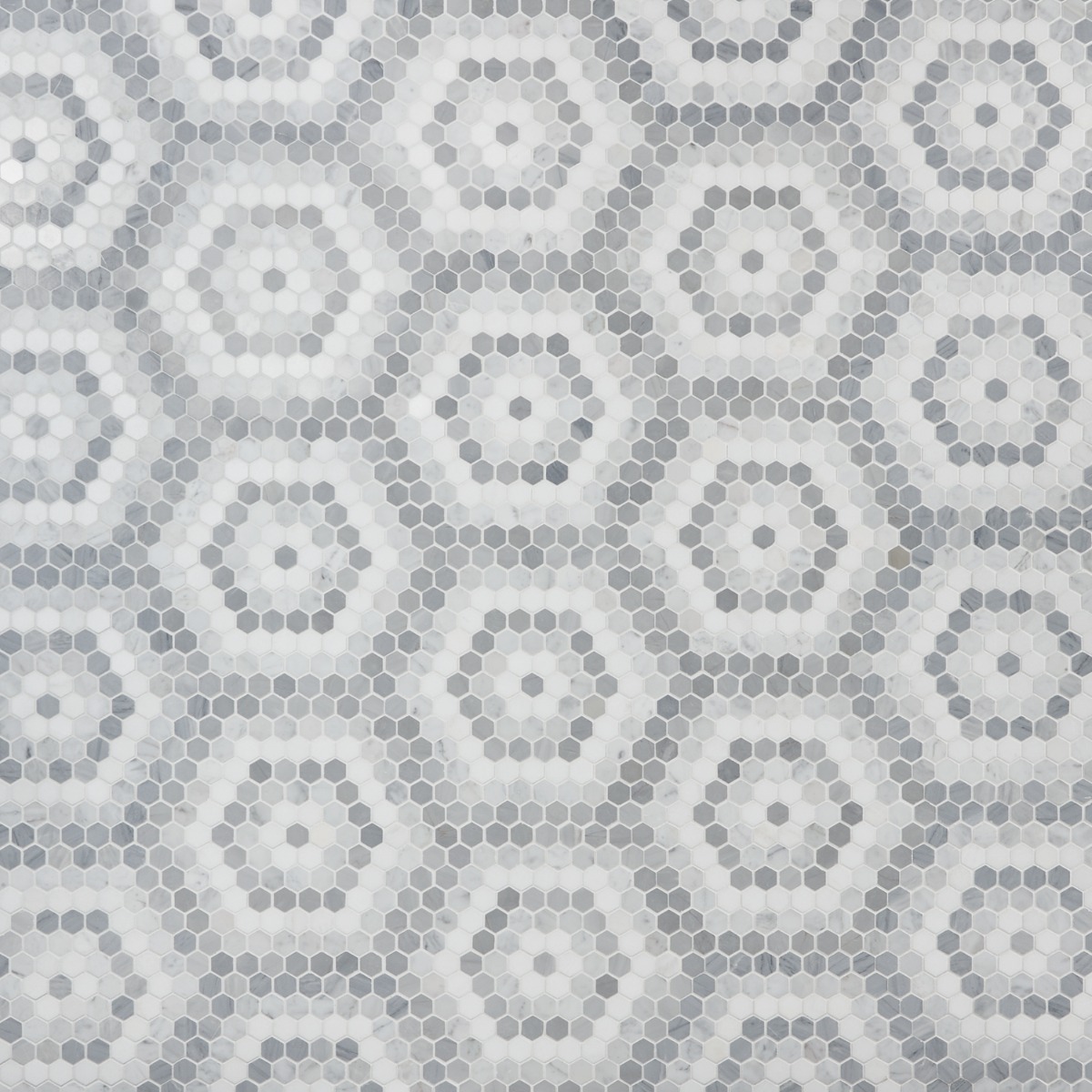 Helios Honeycomb Gray & White Polished Marble