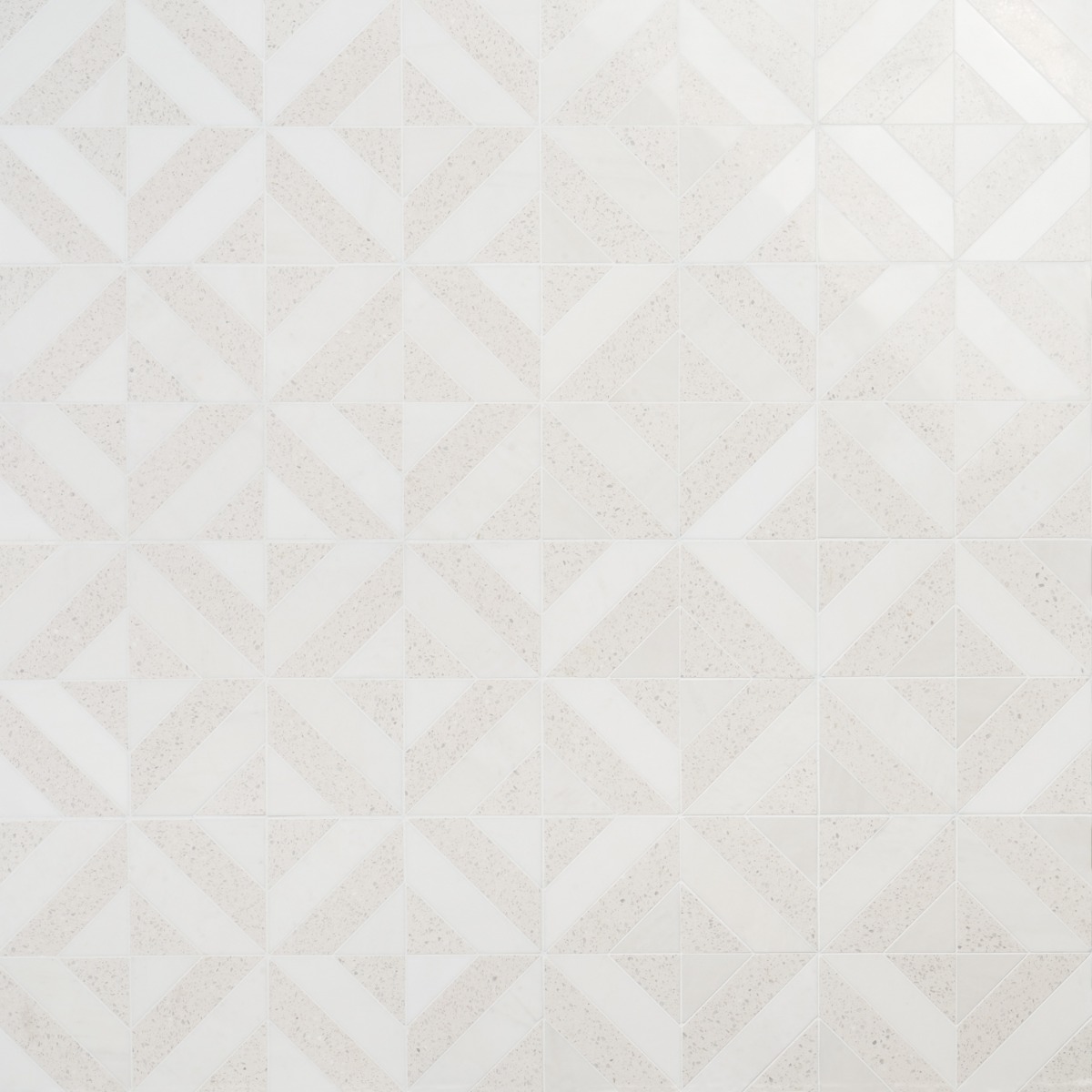 Minna Diagonals Bianca Salt - Tibet White & Terrazzo