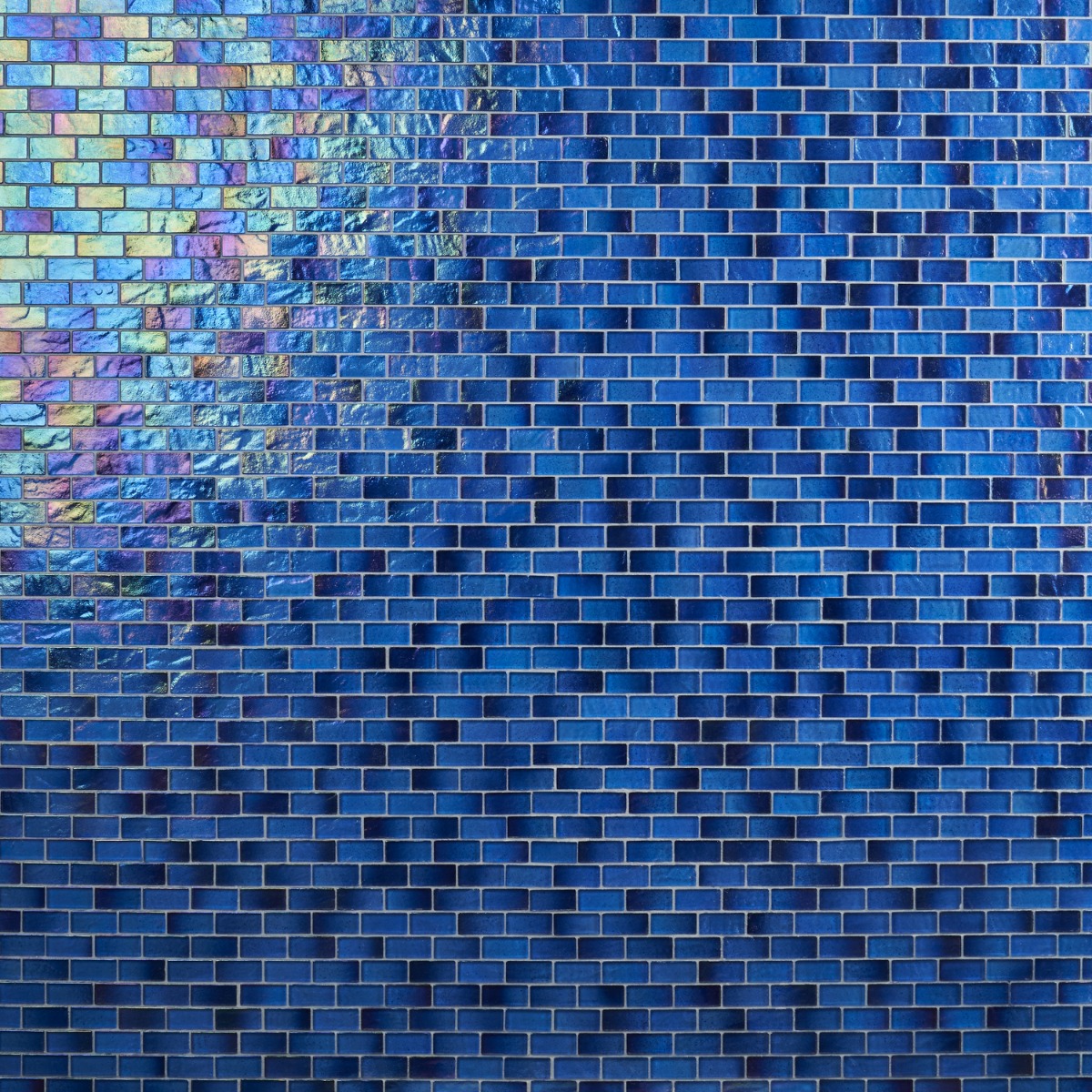 Riverton Lagoon Blue 1x2 Polished Glass Mosaic Tile