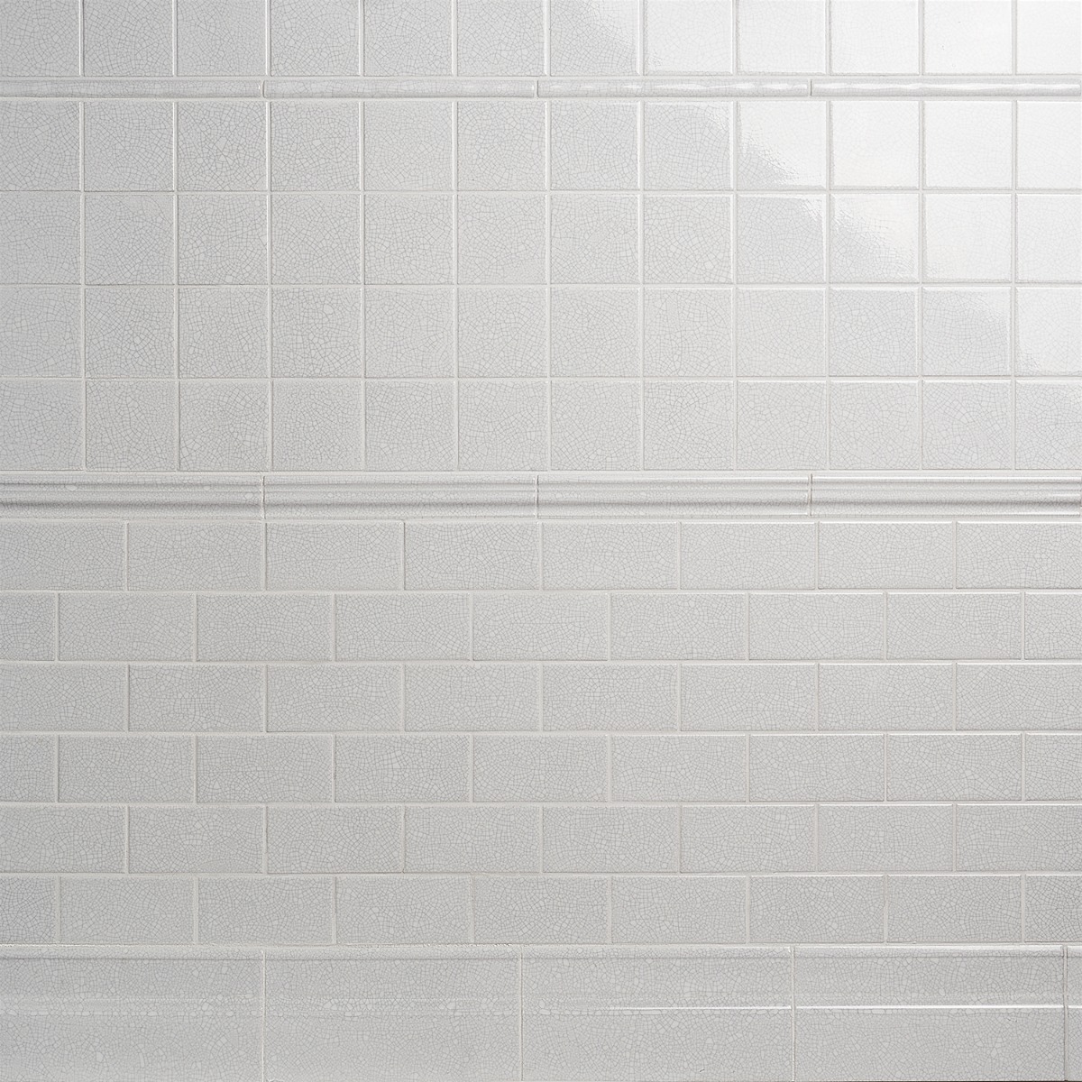 Craquelure Vintage White 3x6 Glossy Crackled Ceramic Wall Tile