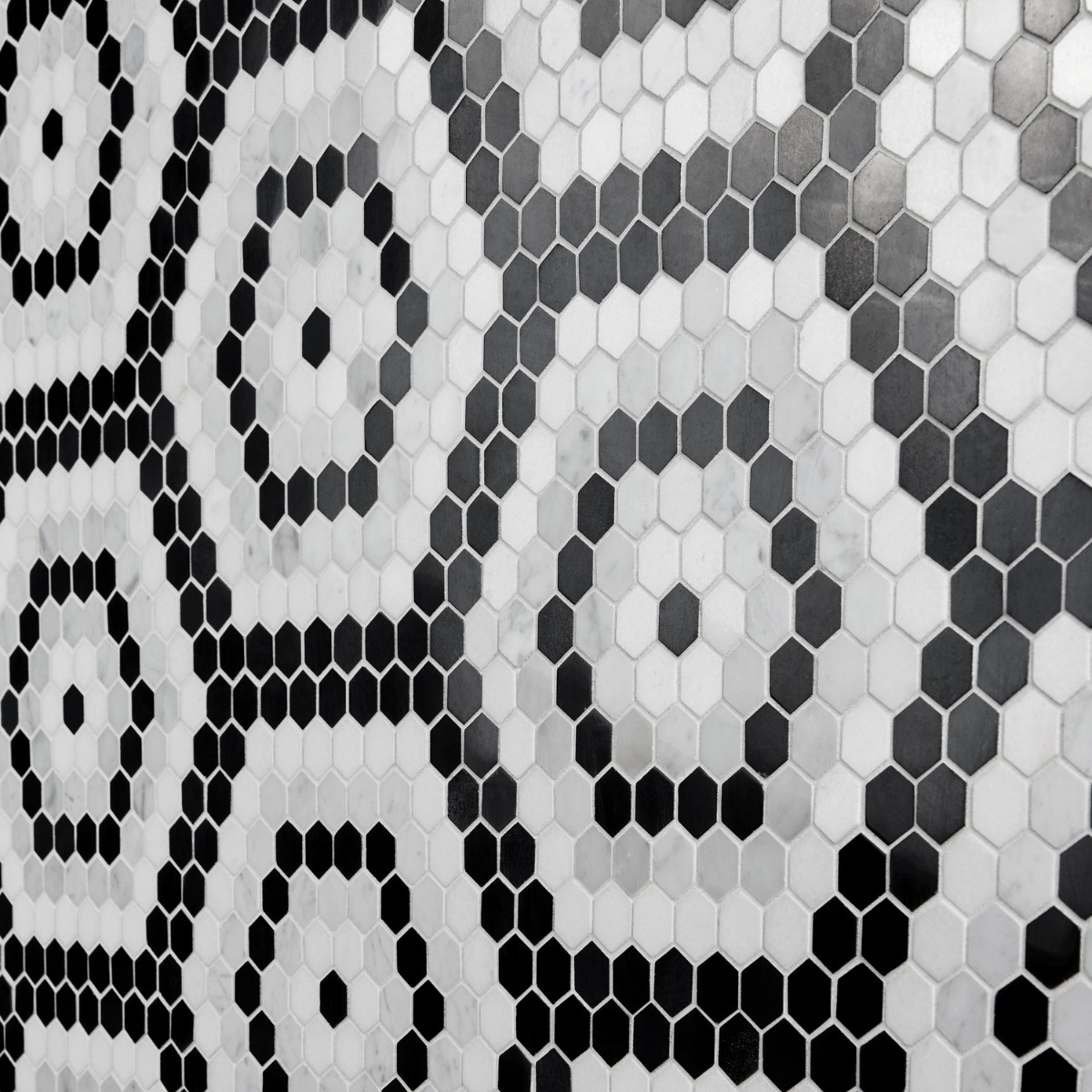 Helios Honeycomb Black & White Polished Marble
