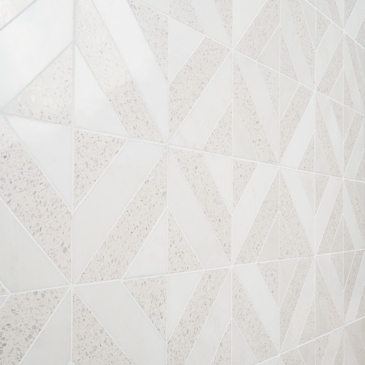 Minna Diagonals Bianca Salt - Tibet White & Terrazzo