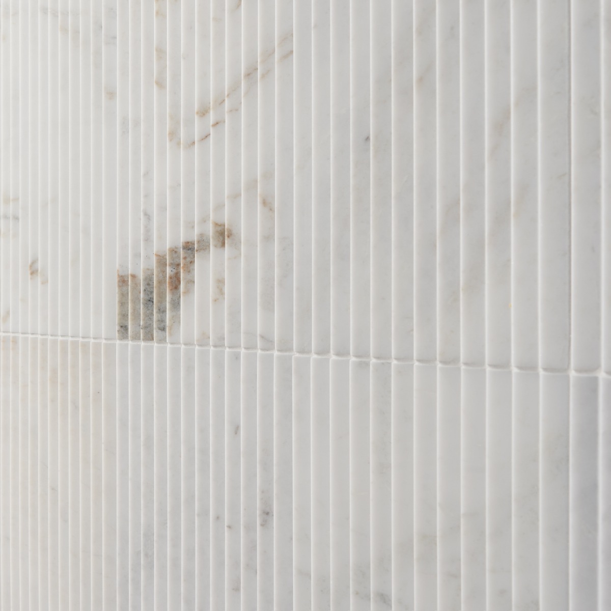 Carver Peak Alaska White 12x24 Dimensional Satin Semi-Polished Marble
