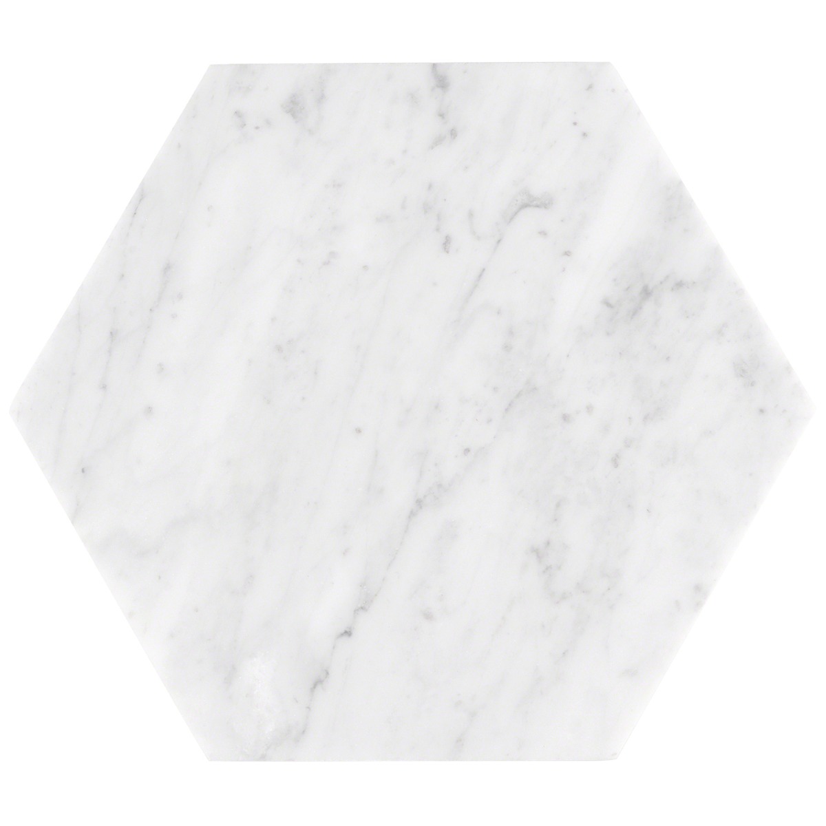 Epoch White Carrara 10" Hexagon Honed Honed Marble