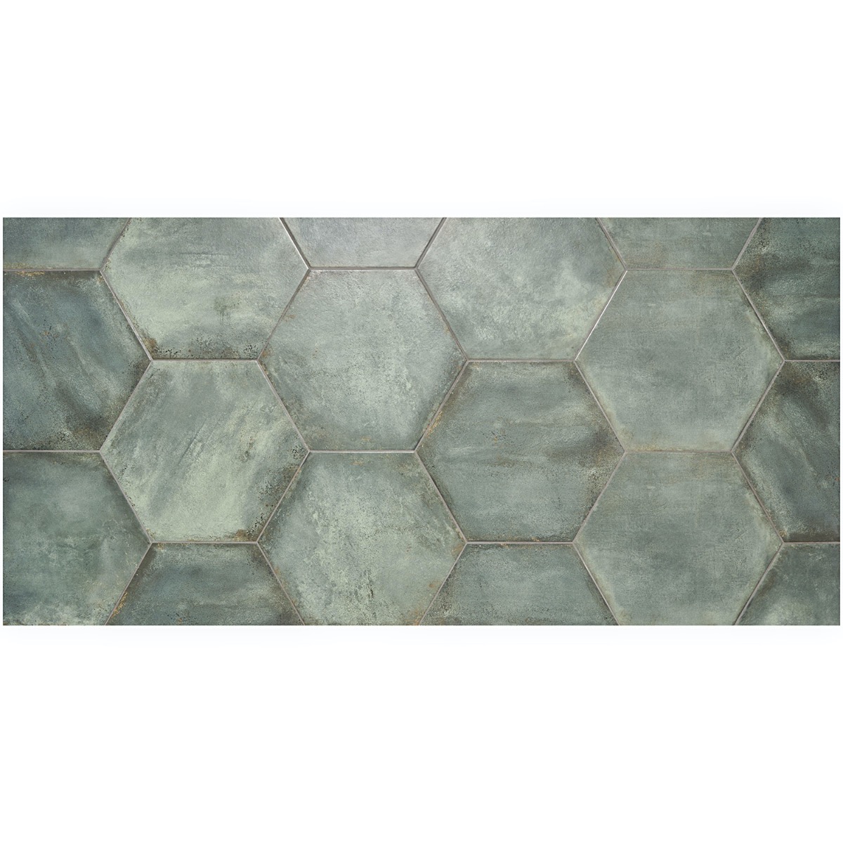 Angela Harris San Francisco Aquamarine 20" Hexagon Matte Porcelain