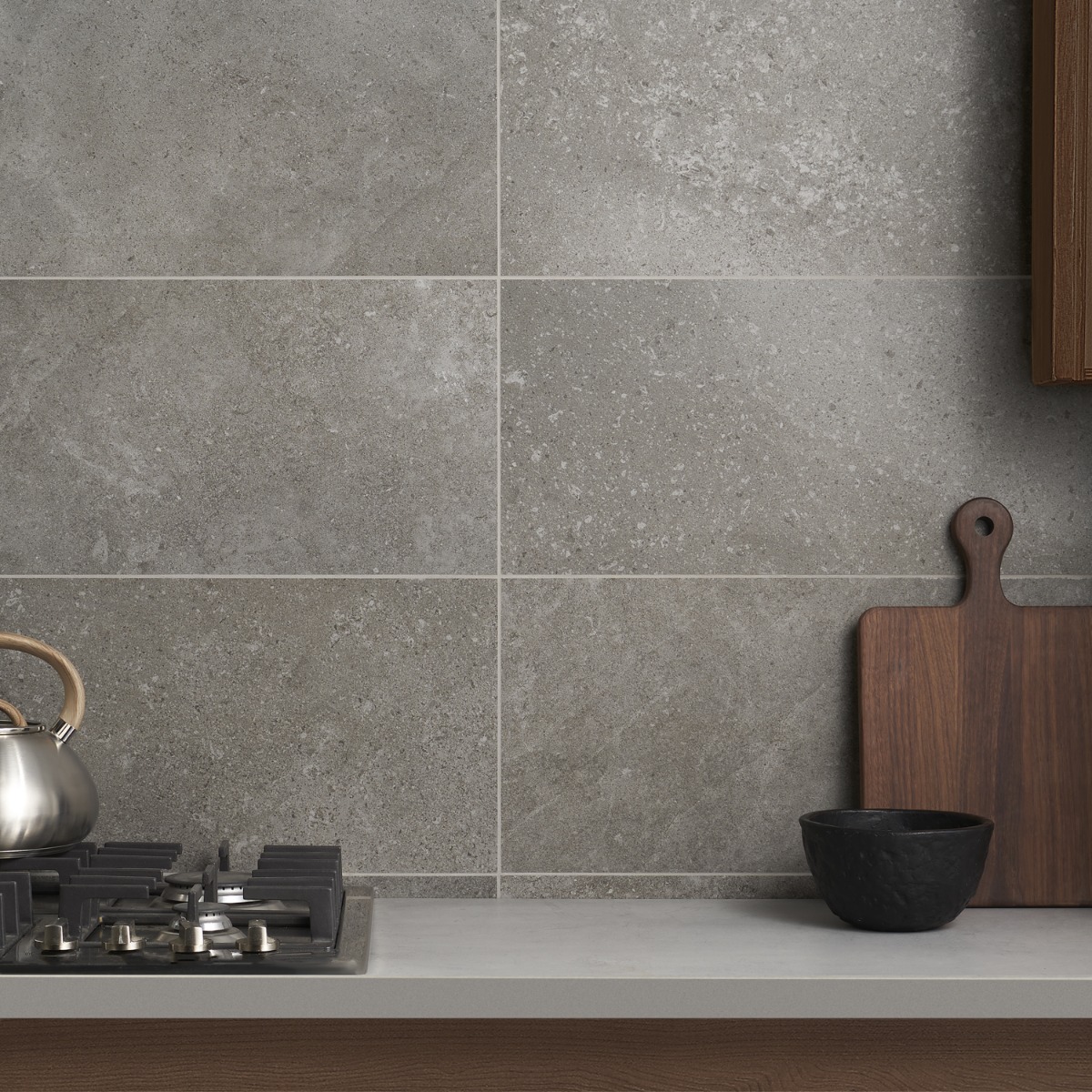 Ages Fossil Dark Gray 12x24 Limestone Look Matte Porcelain Tile