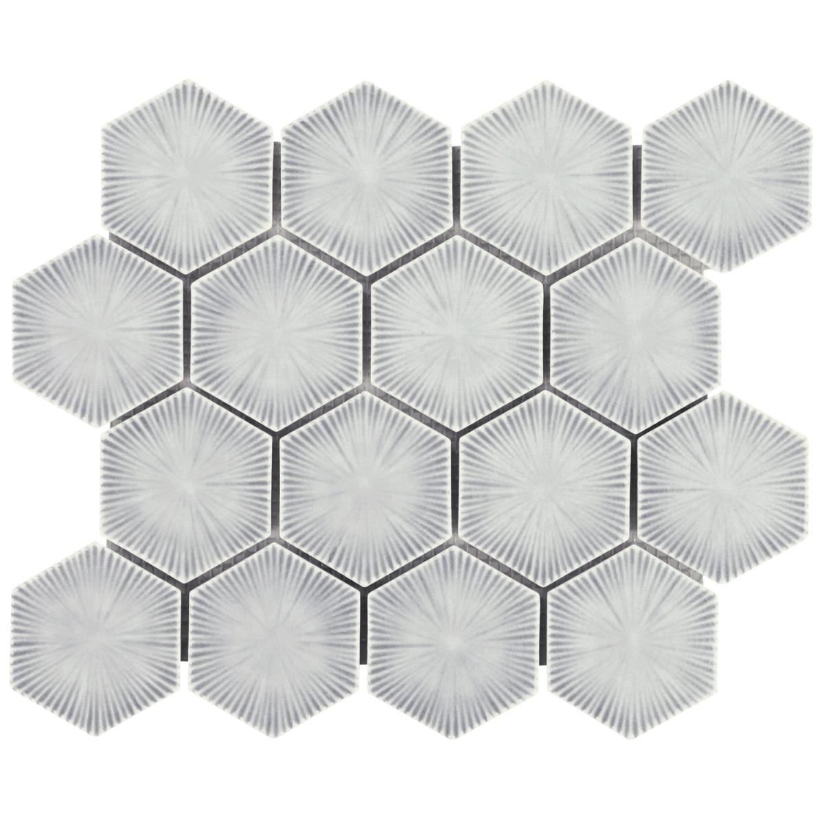 Baroque Glass Sky Blue 3" Burst Polished Glass