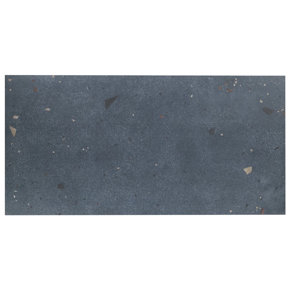 Kado Cement Ocean Blue 24x48 Terrazzo Look Matte Porcelain Tile