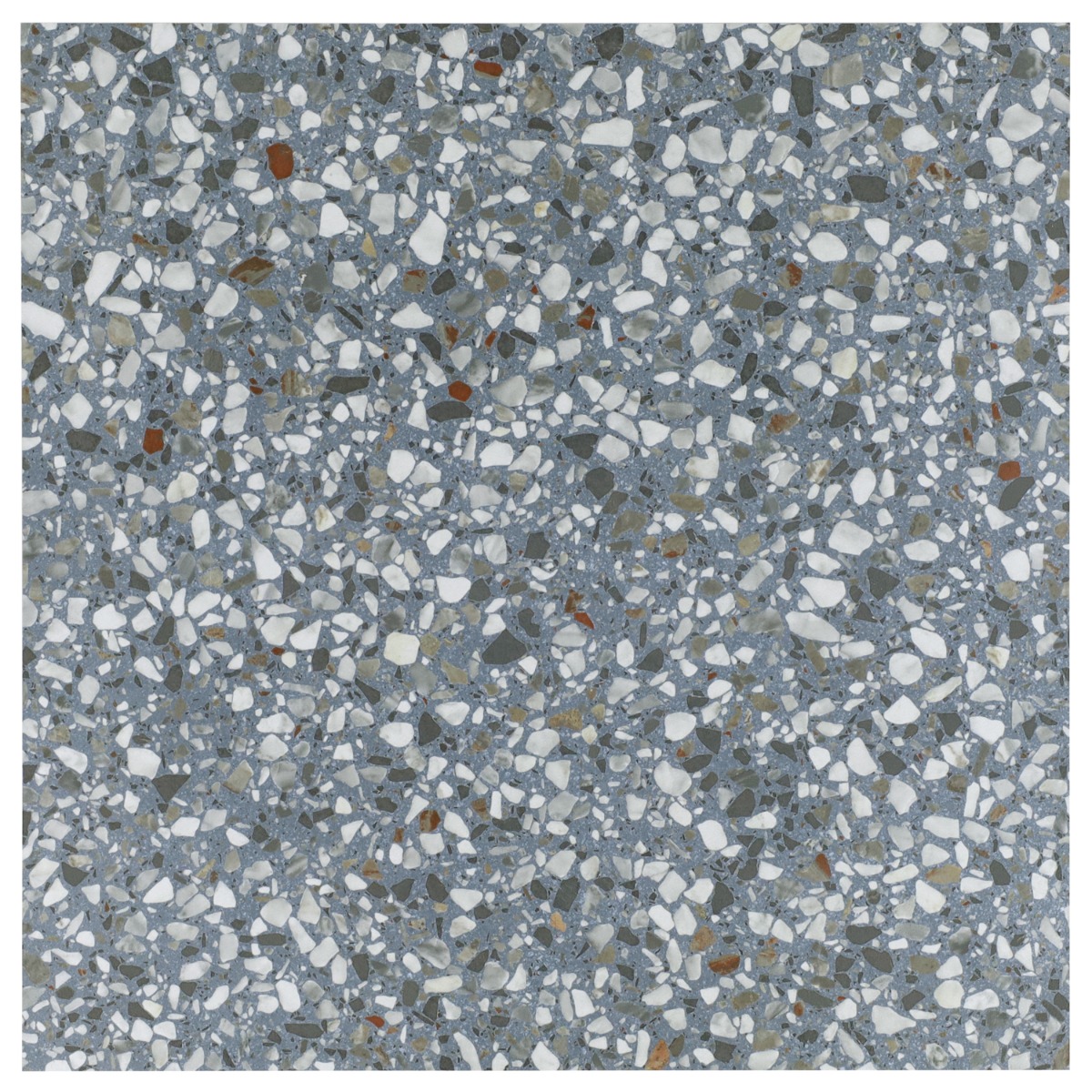 Kado Flakes Ocean Blue 24x24 Terrazzo Look Matte Porcelain Tile