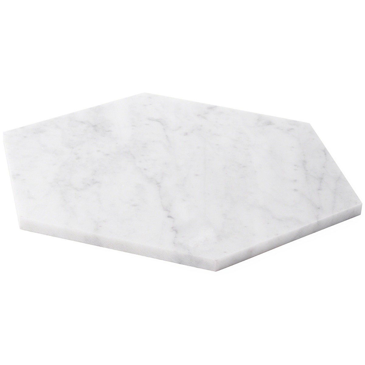 Epoch White Carrara 10" Hexagon Honed Honed Marble