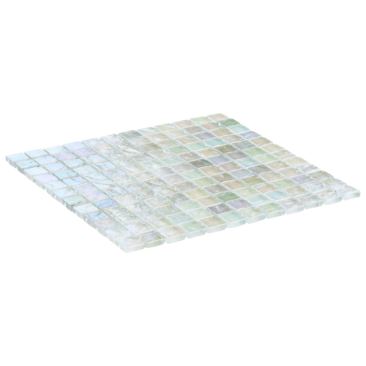Riverton Glacier White 1x1 Polished Glass Mosaic Tile