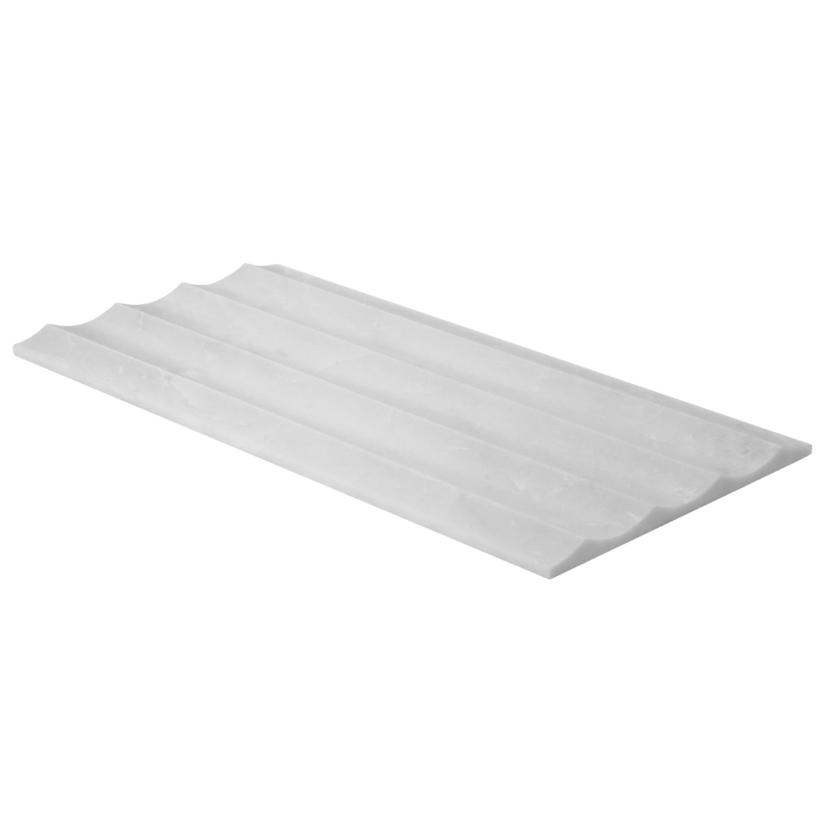 Carver Fluted Alaska 12x24 Dimensional Honed Honed Marble