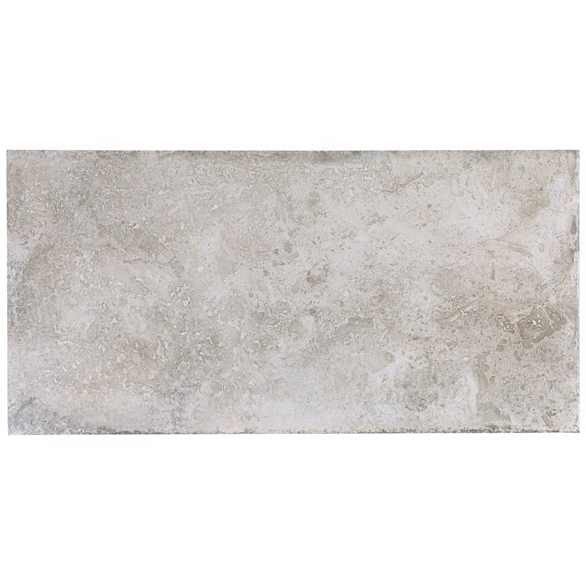 Caruso Efeso Gray 12x24 Travertine Look Matte Porcelain Tile