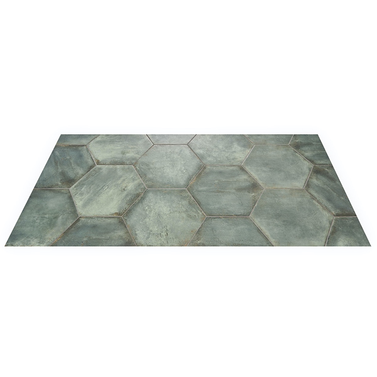 Angela Harris San Francisco Aquamarine 20" Hexagon Matte Porcelain