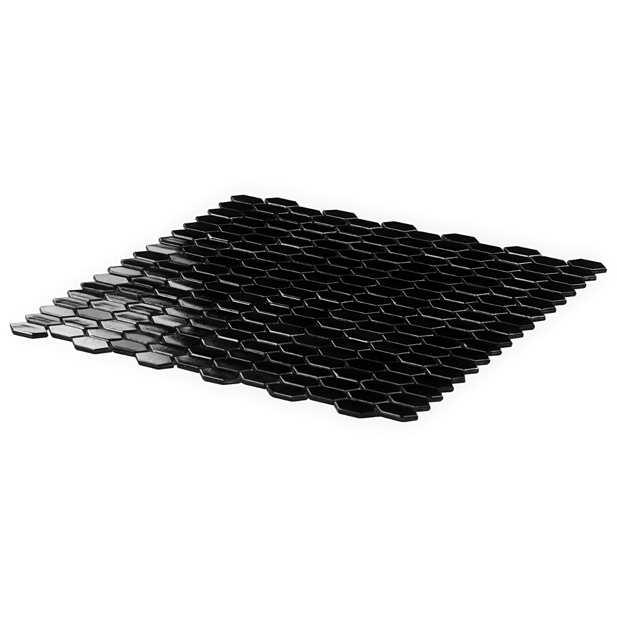 Moonlit Iridescent Black Gold 1/4" x 1" Polished Glass Mosaic Tile
