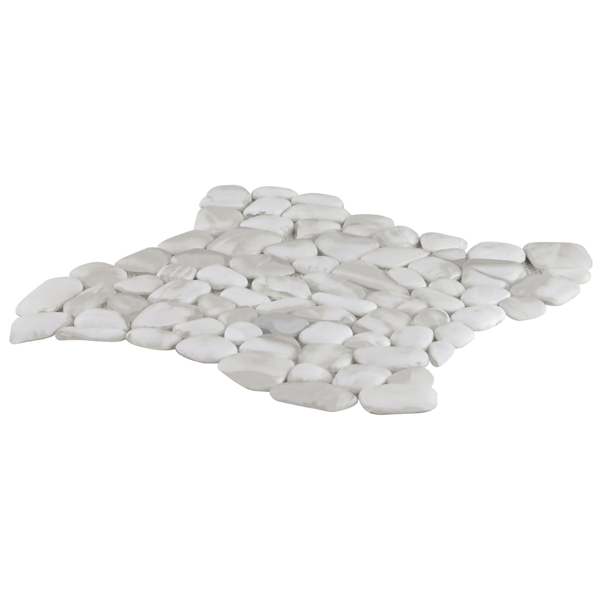 OasisGlass White Frosted Glass Mosaic Tile