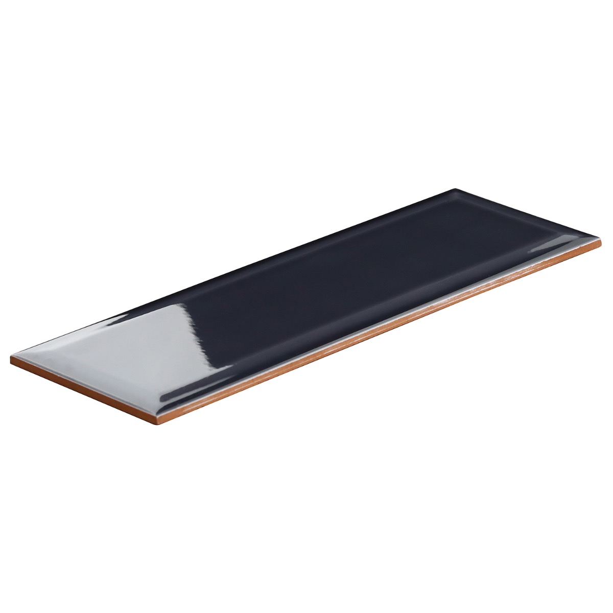 Beverly Charcoal Gray 4x12 Beveled Glossy Ceramic Subway Tile