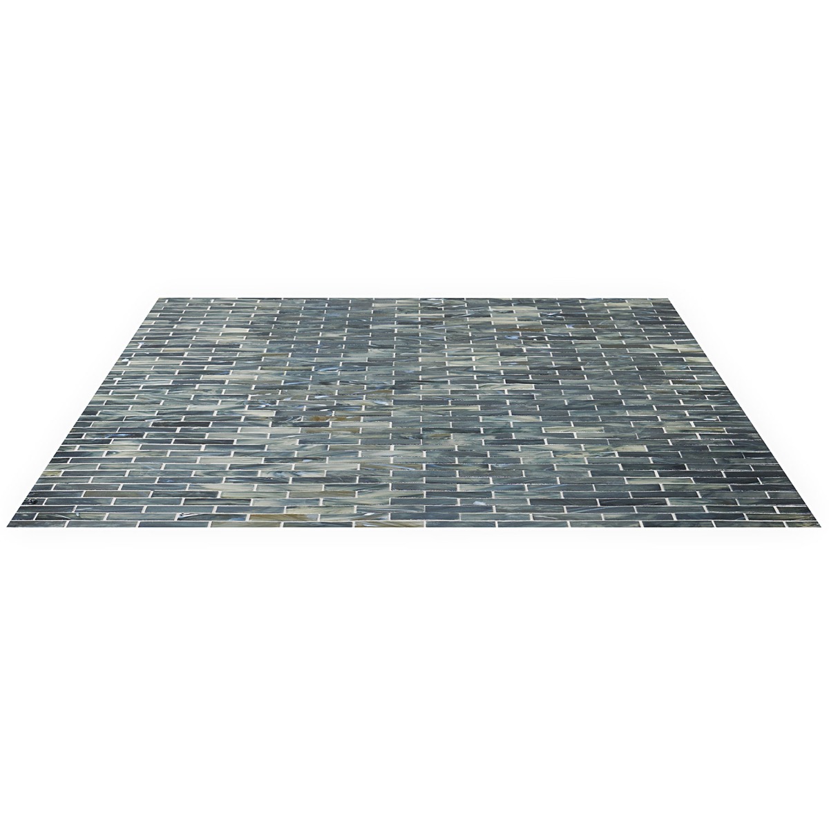 Amberly Iridescent Night Black 1x4 Polished Glass Mosaic Tile