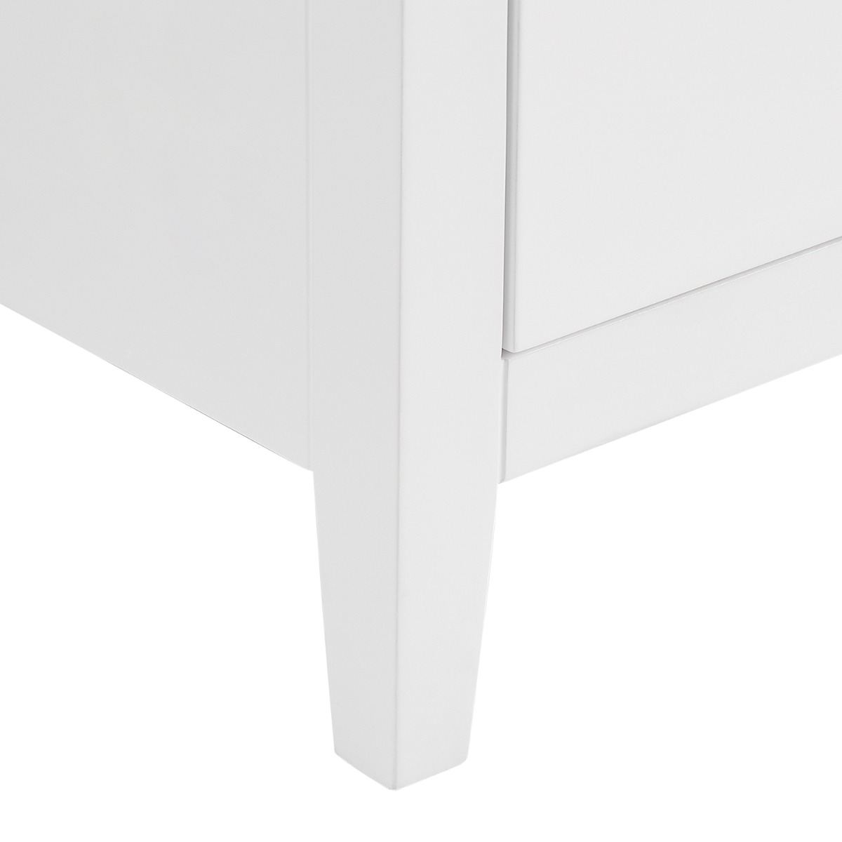Iconic White and Silver 36" Single Vanity with Carrara Marble Top