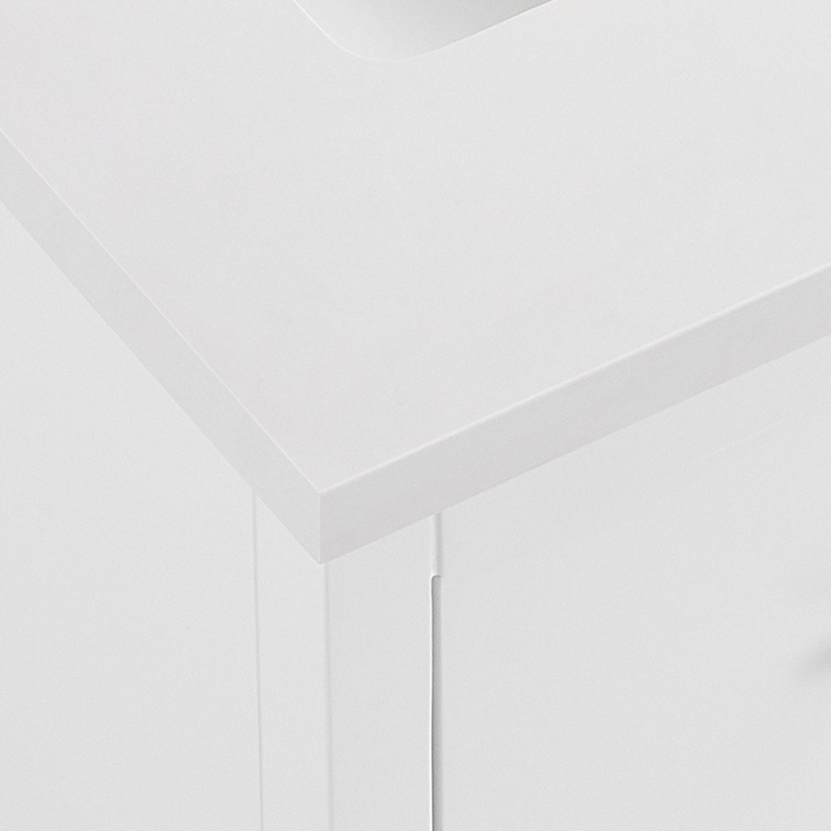Iconic White and Silver 24" Single Vanity with Pure White Quartz Top