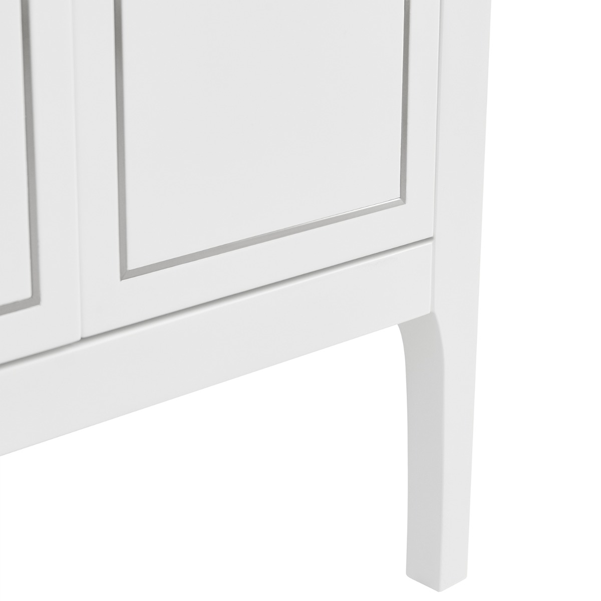 Province White and Silver 36" Single Vanity without Top