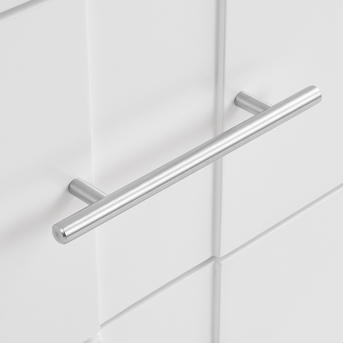Iconic White and Silver 36" Single Vanity with Carrara Marble Top