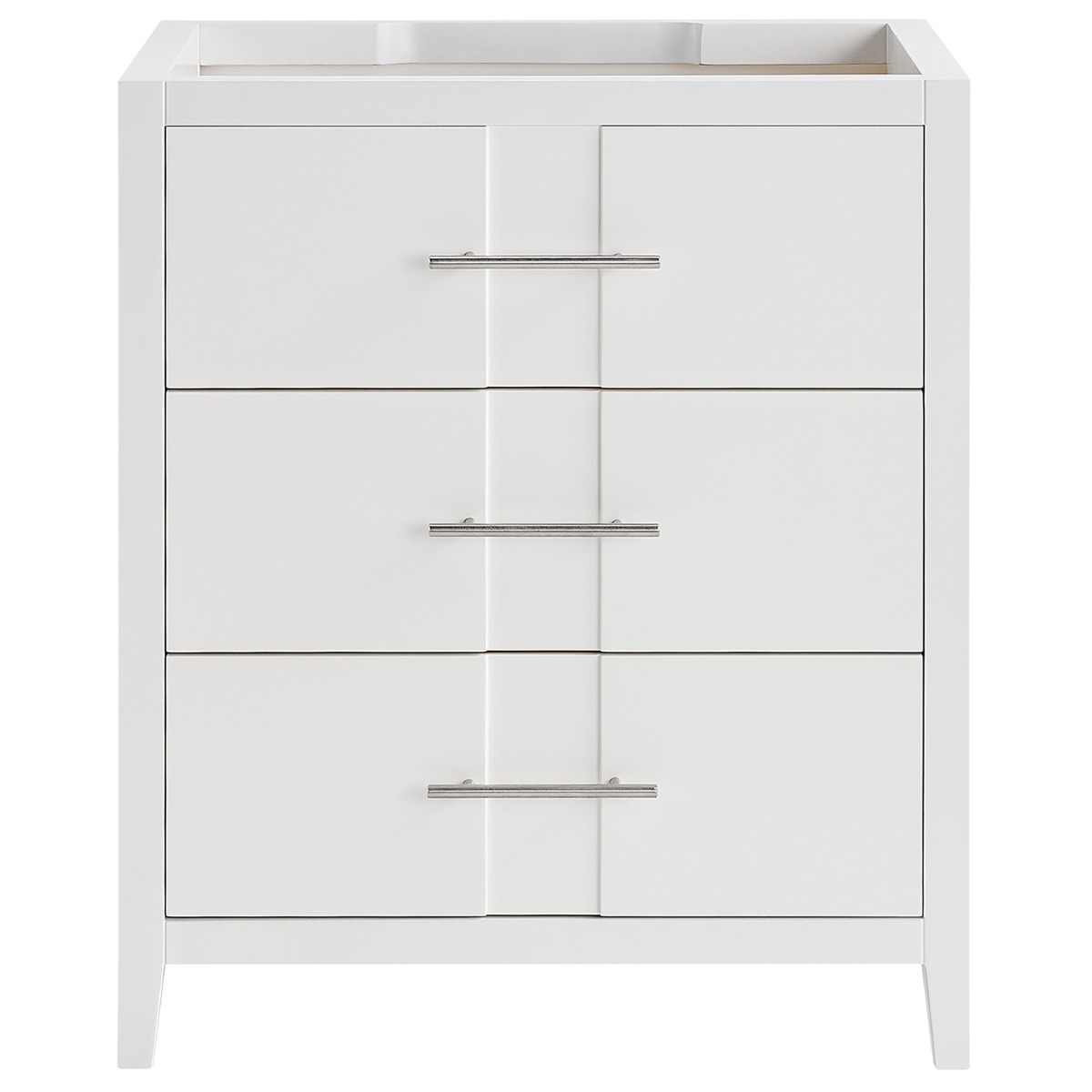 Iconic White and Silver 30" Single Vanity without Top 