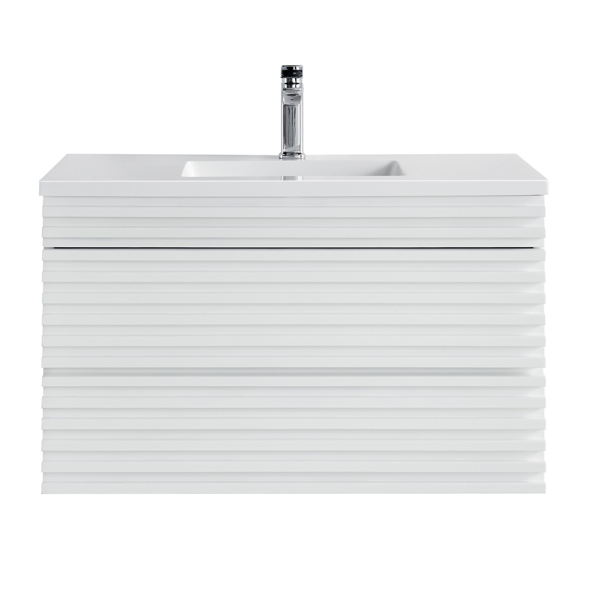 Gibson White 36" Single Vanity with Integrated White Acrylic Top 