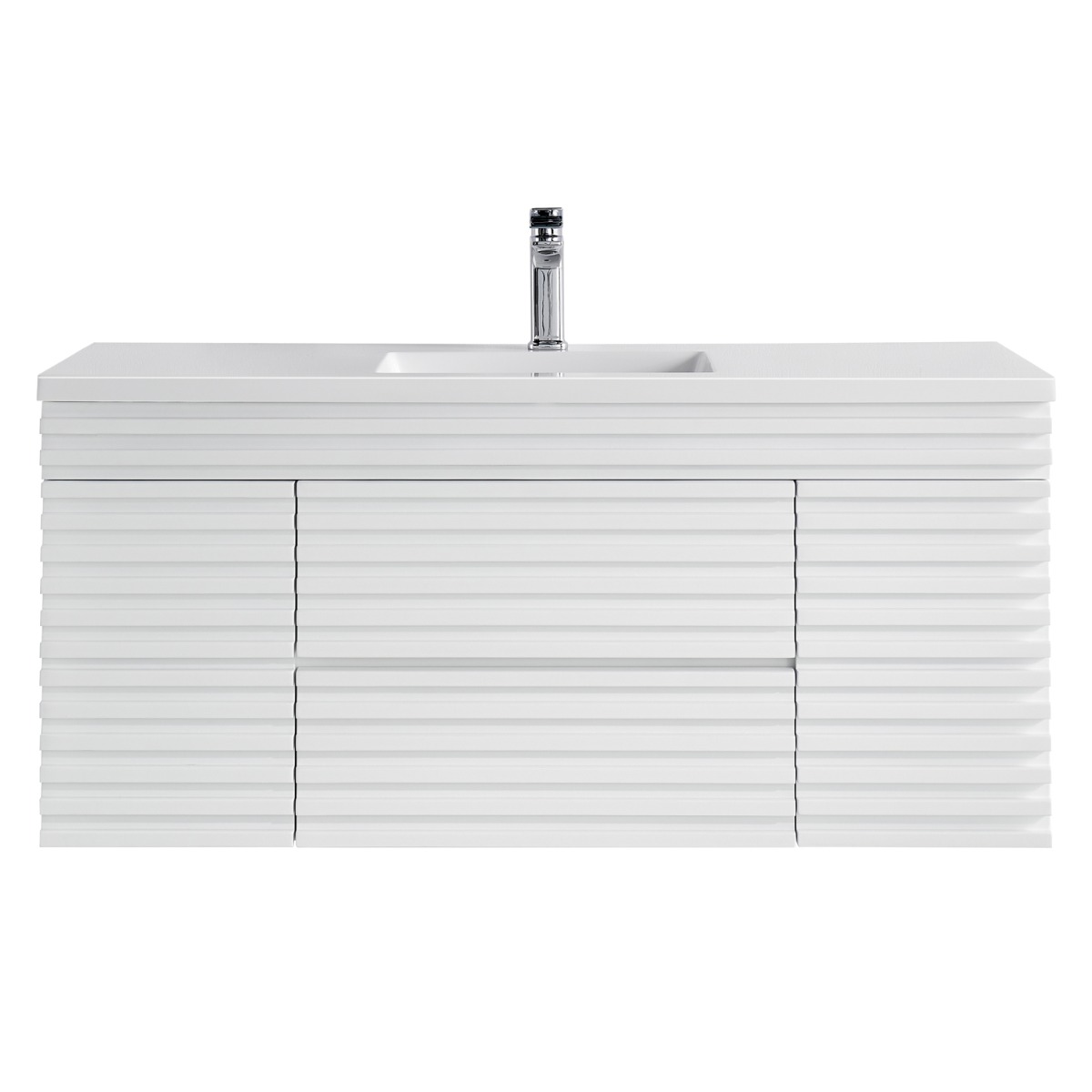 Gibson White 48" Single Vanity with Integrated White Acrylic Top 