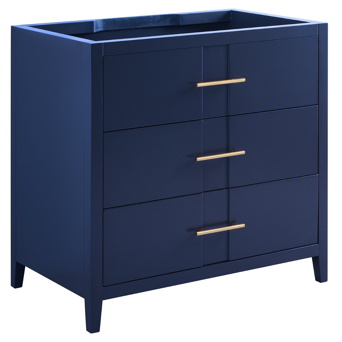 Iconic Navy and Gold 36" Single Vanity without Top