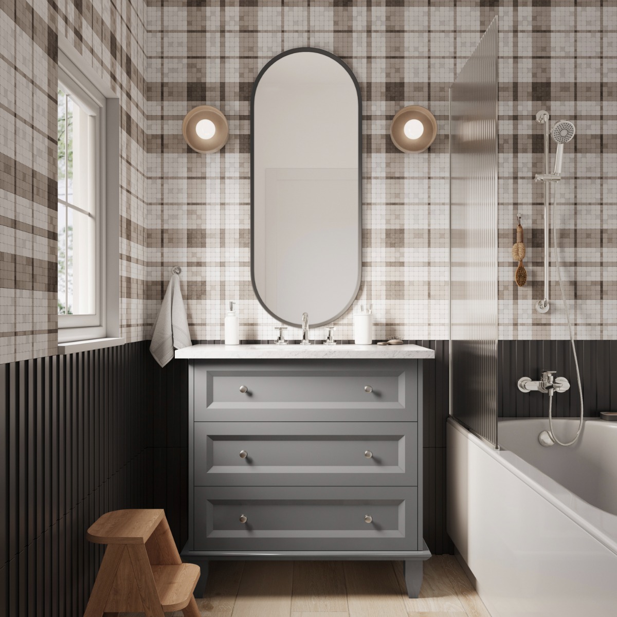 Nora Gray 36" Single Vanity with Carrara Marble Top
