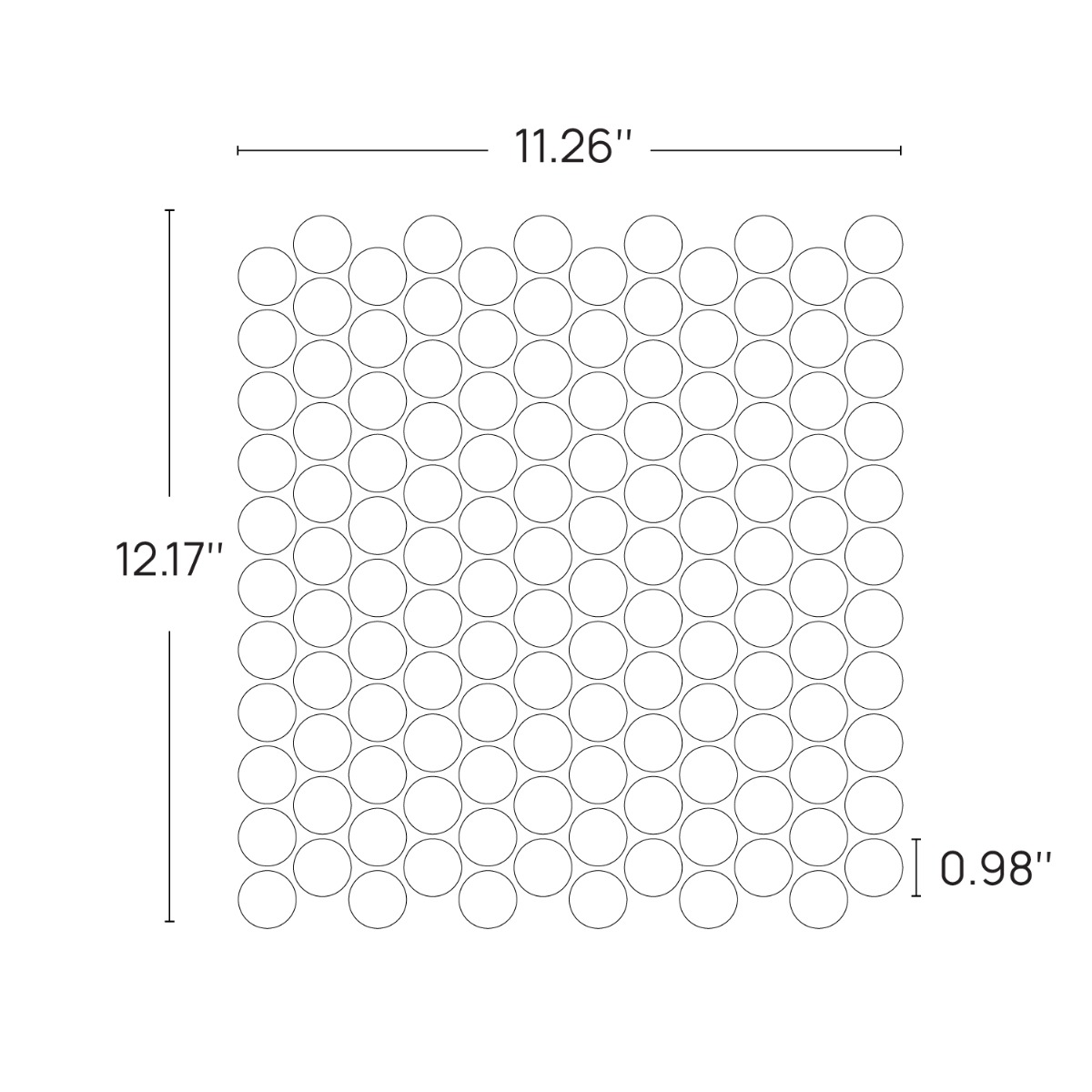 Bianco Dolomite White 1" Penny Round Premium Polished Marble Mosaic Tile