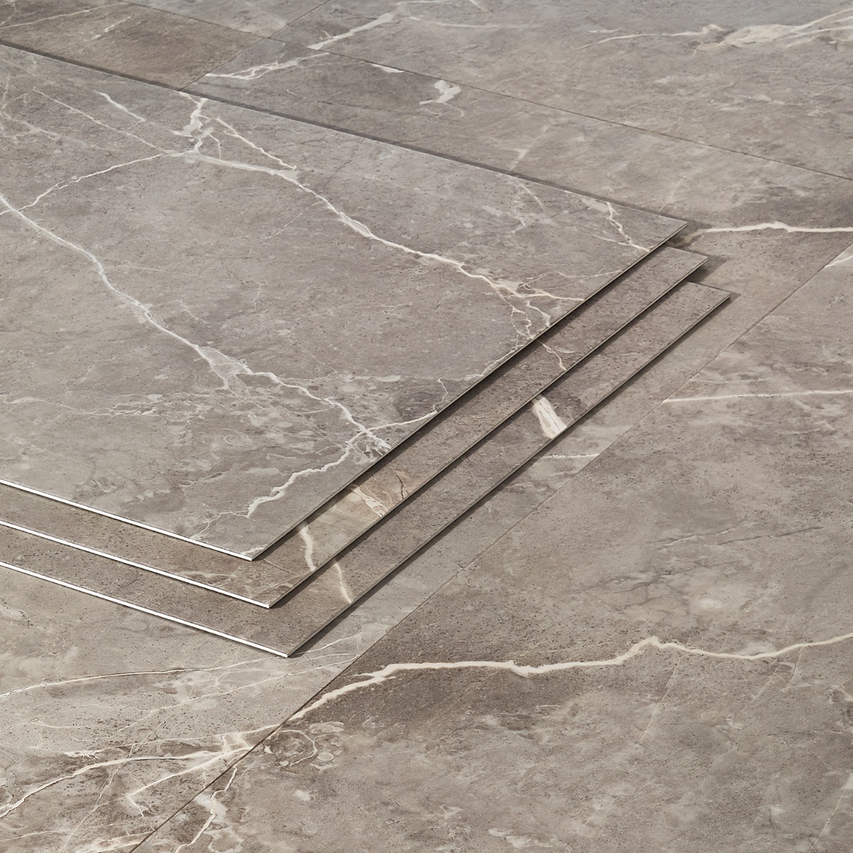 Minetta Chauny Marble Dark Beige 18x36 - 2.5mm/28mil Wear Layer - Glue Down Matte Luxury Vinyl