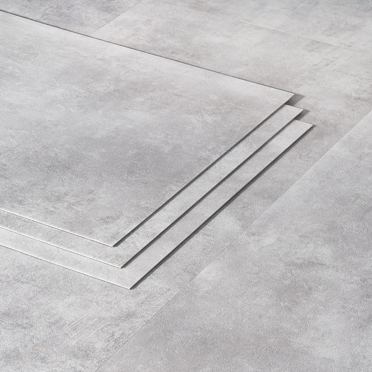 Minetta Concreto Silver 18x36 - 2.5mm/28mil Wear Layer - Glue Down Matte Luxury Vinyl