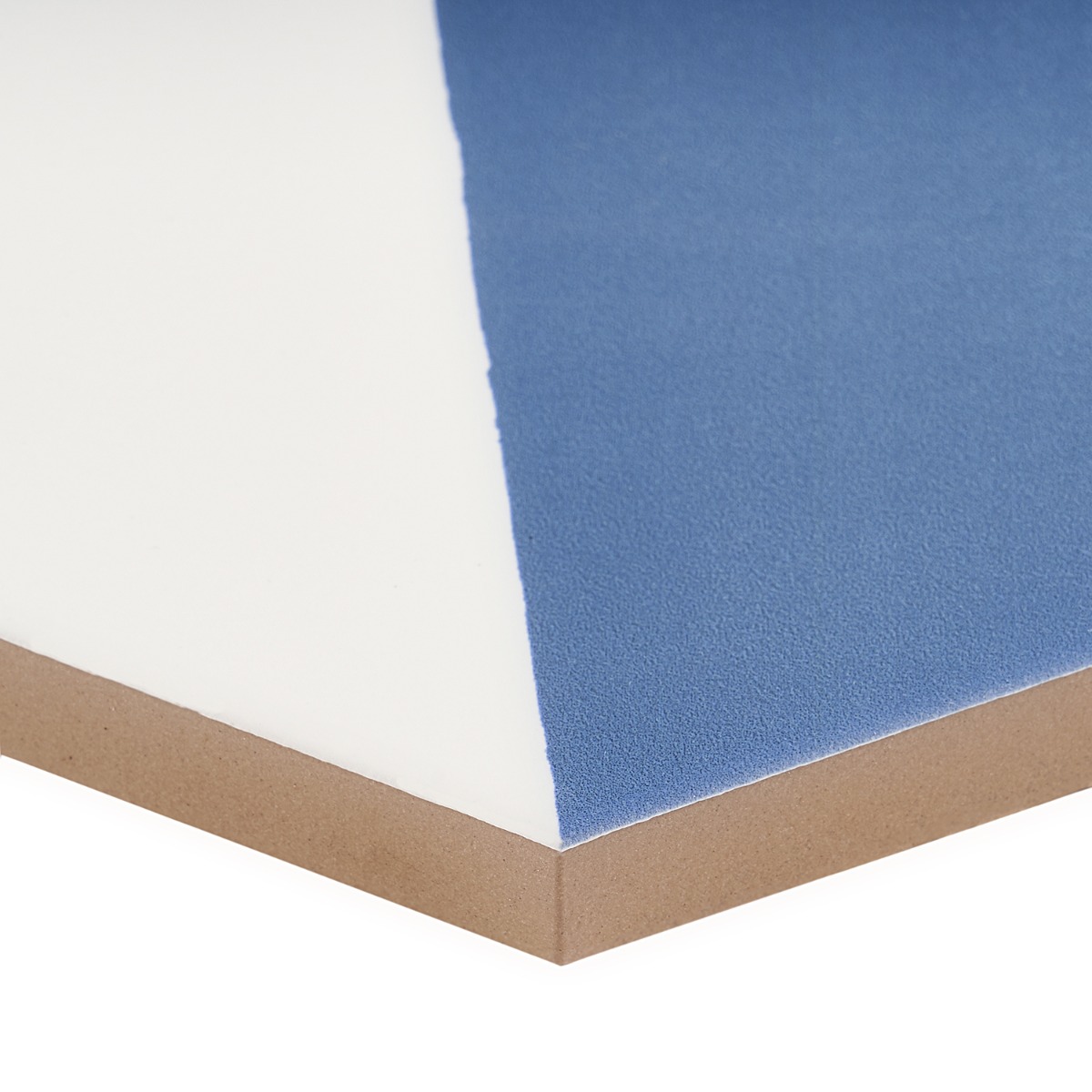 Co-Aries Divide Azul 8" Hex 15mm Matte Porcelain