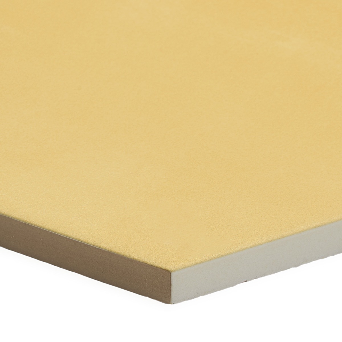 Co-Aries Yellow 8" Hex 15mm Matte Porcelain